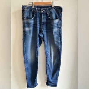 G-Star RAW A-Crotch Tapered Faded Jeans